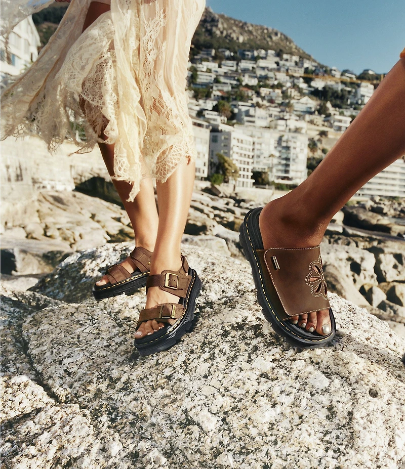 Dr. Martens Women's Zebzag Nubuck Platform Sandals