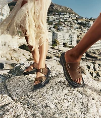 Dr. Martens Women's Zebzag Nubuck Platform Sandals