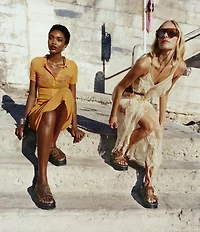 Dr. Martens Women's Zebzag Nubuck Platform Sandals