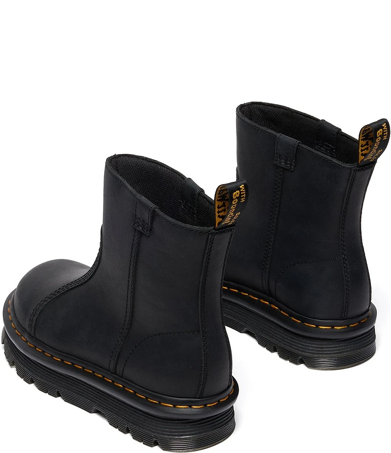 Dr. Martens Women's Zebzag Rigger Nubuck Leather Platform Booties