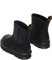 Dr. Martens Women's Zebzag Rigger Nubuck Leather Platform Booties