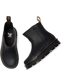 Dr. Martens Women's Zebzag Rigger Nubuck Leather Platform Booties