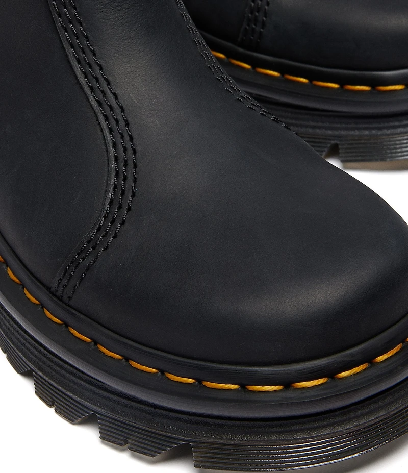 Dr. Martens Women's Zebzag Rigger Nubuck Leather Platform Booties