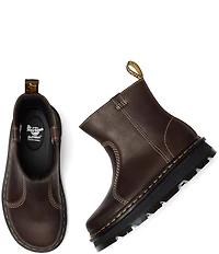 Dr. Martens Women's Zebzag Rigger Nubuck Leather Platform Booties