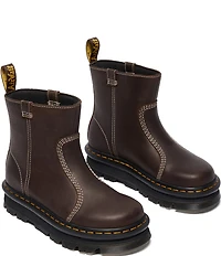 Dr. Martens Women's Zebzag Rigger Nubuck Leather Platform Booties