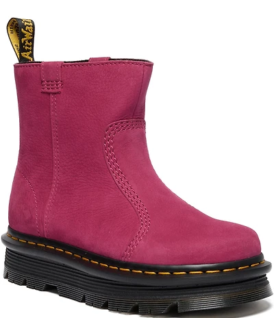 Dr. Martens Women's Zebzag Rigger Nubuck Platform Booties