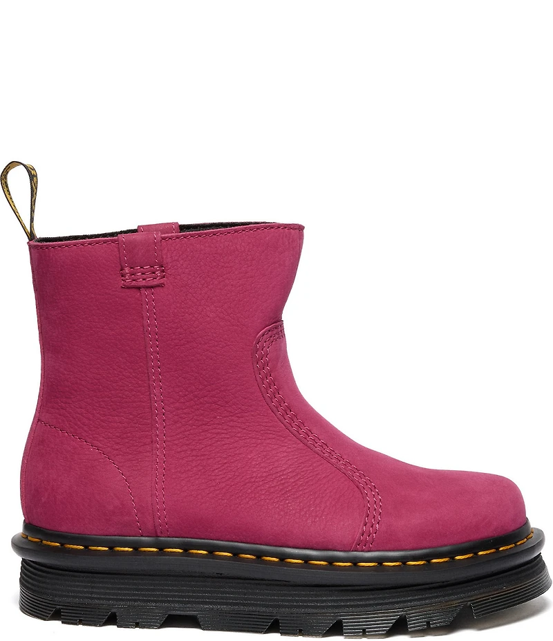 Dr. Martens Women's Zebzag Rigger Nubuck Platform Booties