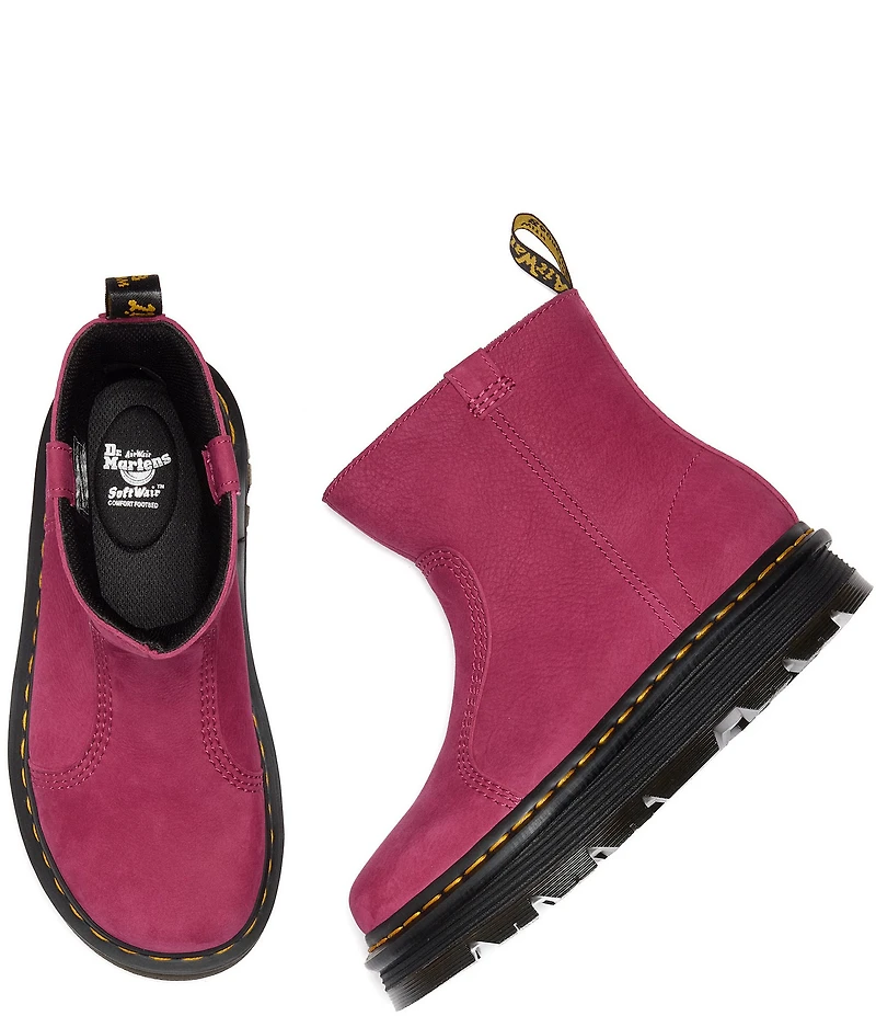 Dr. Martens Women's Zebzag Rigger Nubuck Platform Booties