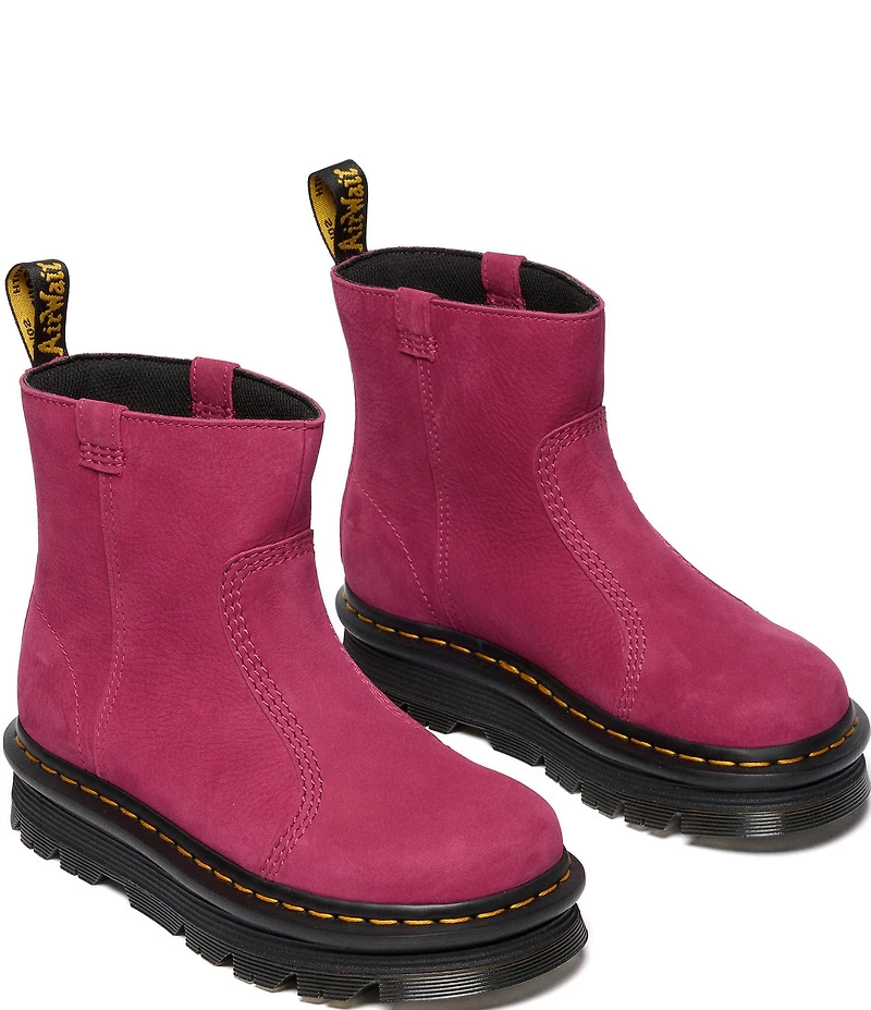 Dr. Martens Women's Zebzag Rigger Nubuck Platform Booties