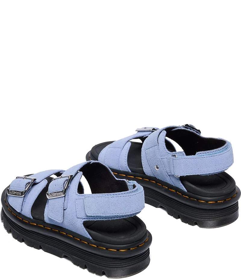 Dr. Martens Women's Zebzag Suede Platform Sandals