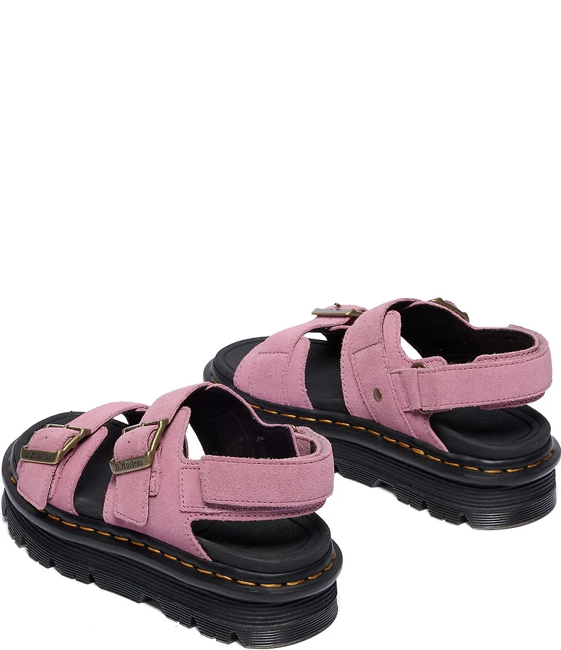 Dr. Martens Women's Zebzag Suede Platform Sandals