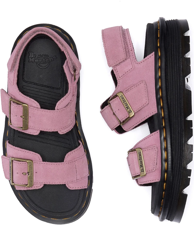 Dr. Martens Women's Zebzag Suede Platform Sandals