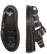 Dr. Martens Women's Wrenlie Grizzly Leather Fisherman Platform Sandals