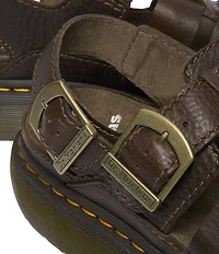 Dr. Martens Women's Wrenlie Grizzly Leather Fisherman Platform Sandals