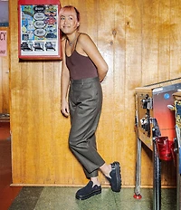 Dr. Martens Women's Zebzag Suede Mules