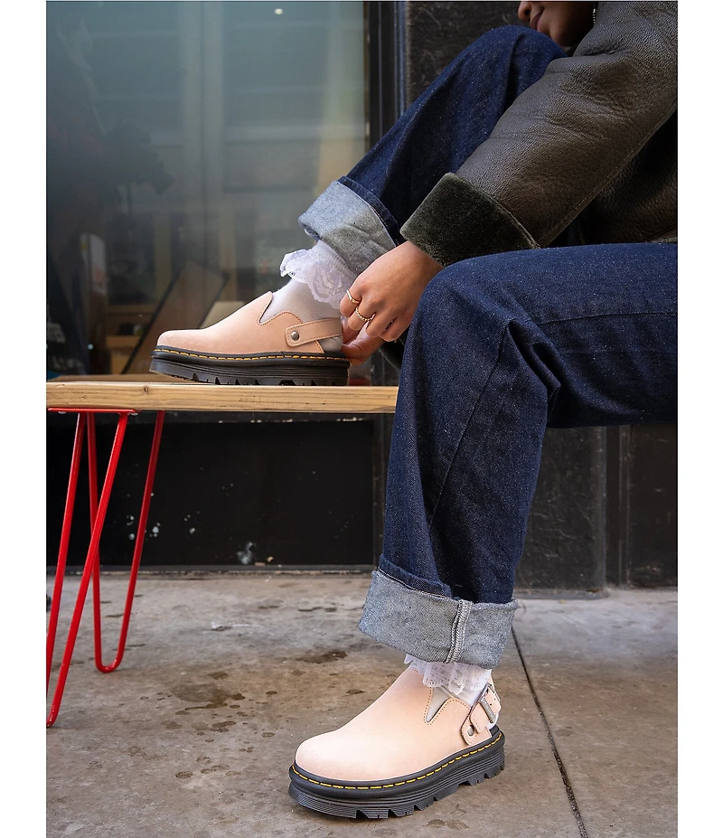 Dr. Martens Women's Zebzag Suede Mules