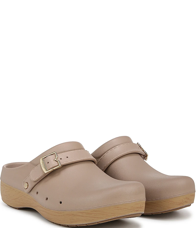 Dr. Scholl's Feel Chill Buckle Hardware Strap EVA Recovery Clogs