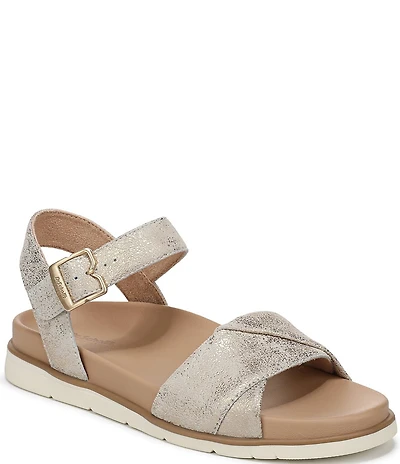 Dr. Scholl's Free To Move Metallic Leather Sandals