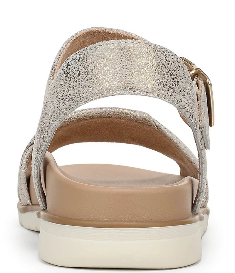 Dr. Scholl's Free To Move Metallic Leather Sandals