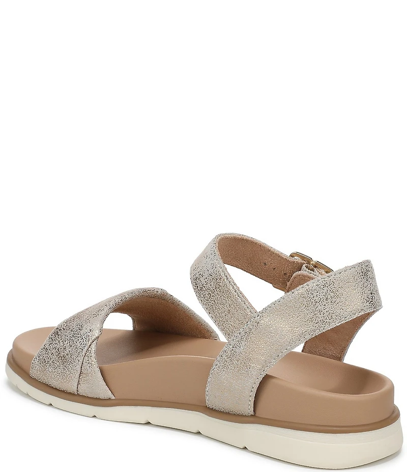 Dr. Scholl's Free To Move Metallic Leather Sandals