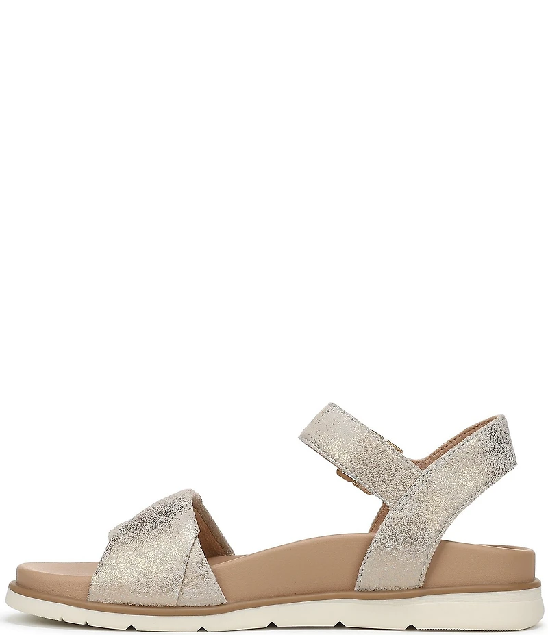 Dr. Scholl's Free To Move Metallic Leather Sandals