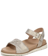 Dr. Scholl's Free To Move Metallic Leather Sandals