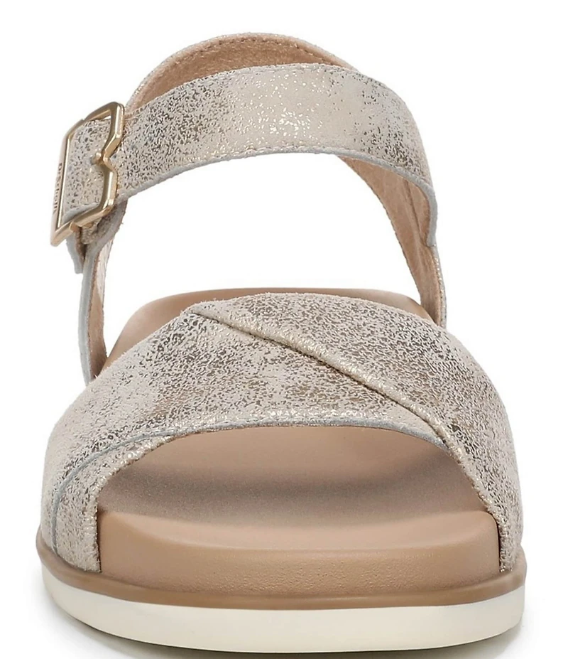 Dr. Scholl's Free To Move Metallic Leather Sandals