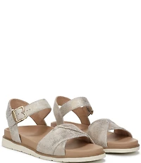 Dr. Scholl's Free To Move Metallic Leather Sandals