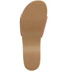 Dr. Scholl's Original Leather Buckle Hardware Platform Slide Sandals