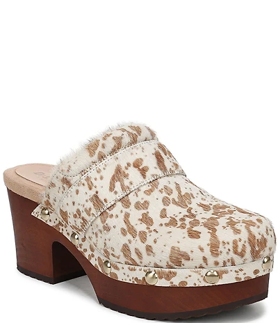 Dr. Scholl's Original Feels Calf Hair Studded Platform Clogs