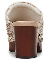 Dr. Scholl's Original Feels Calf Hair Studded Platform Clogs