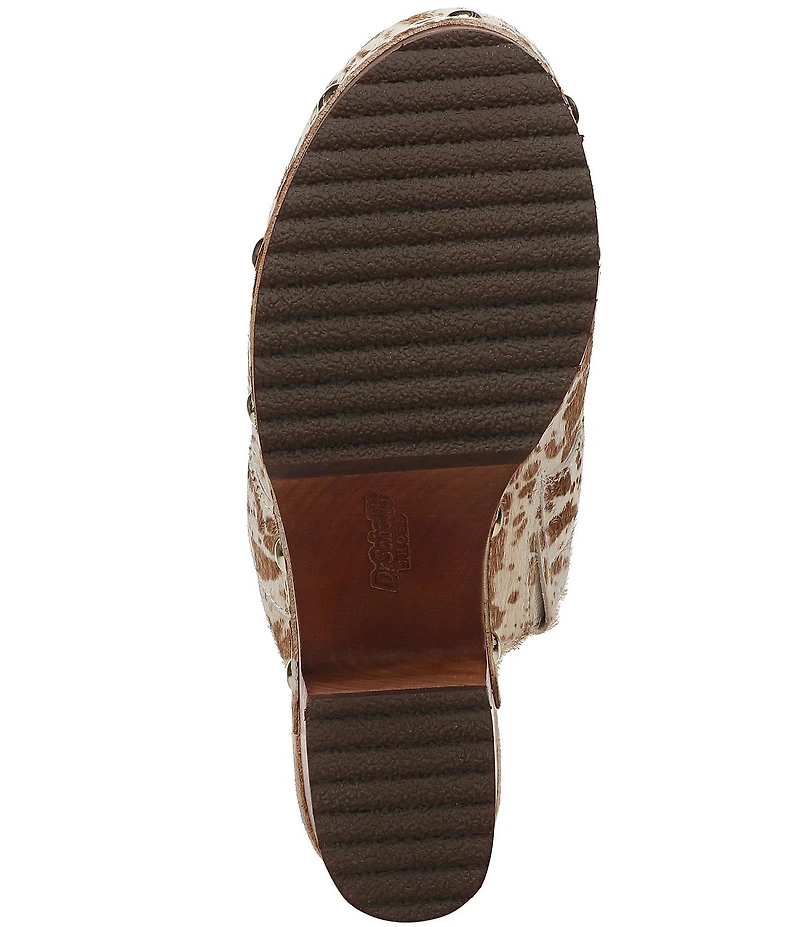 Dr. Scholl's Original Feels Calf Hair Studded Platform Clogs