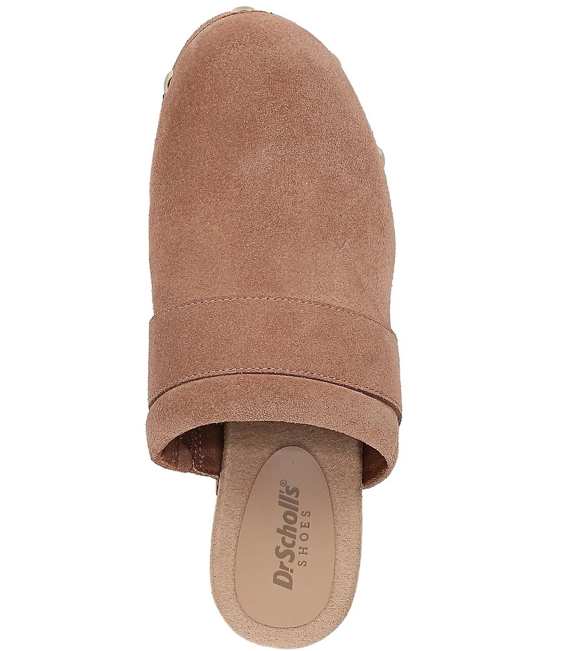 Dr. Scholl's Original Feels Suede Studded Platform Clogs