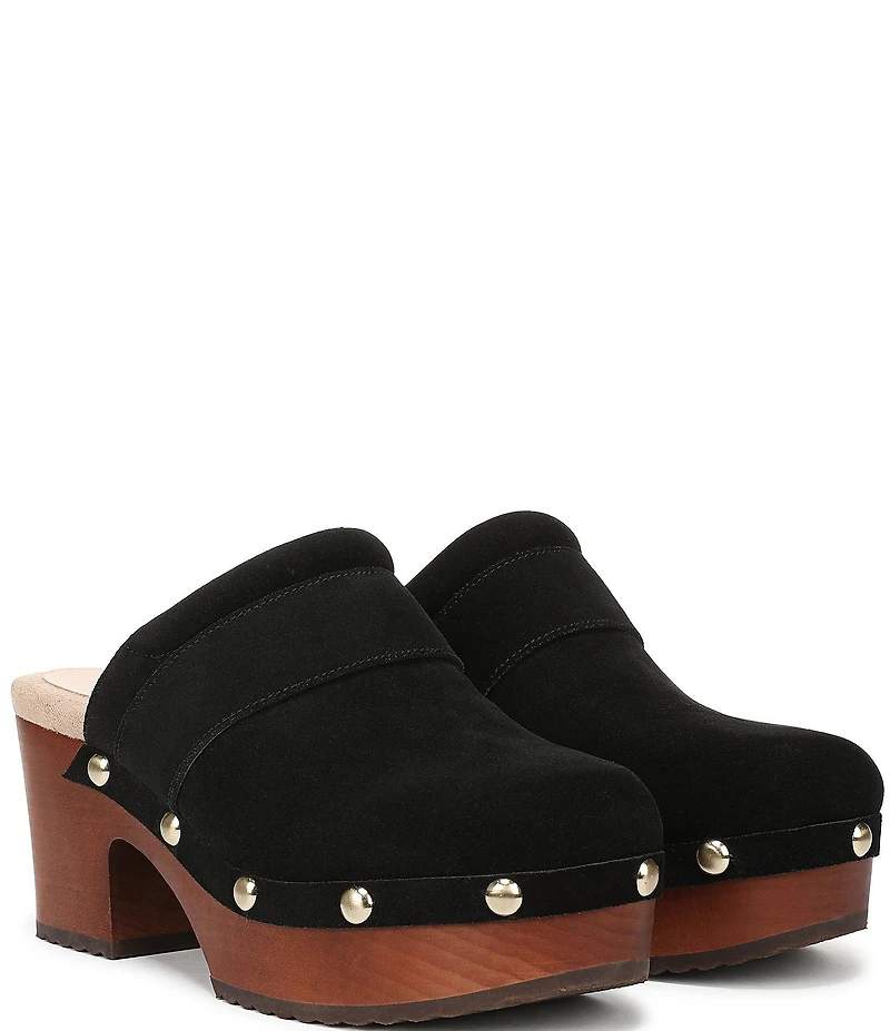 Dr. Scholl's Original Feels Suede Studded Platform Clogs