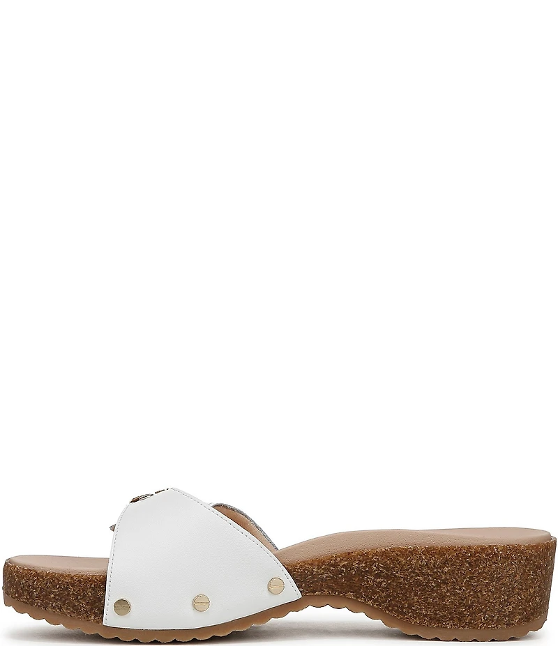 Dr. Scholl's Original Flex Leather Buckle Hardware Slide Sandals