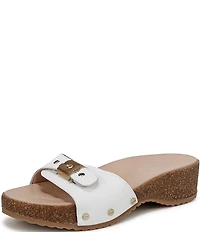 Dr. Scholl's Original Flex Leather Buckle Hardware Slide Sandals