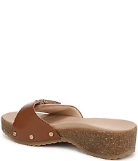 Dr. Scholl's Original Flex Leather Buckle Hardware Slide Sandals