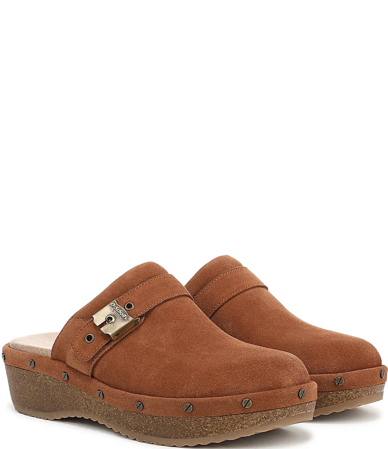 Dr. Scholl's Original Flex Suede Hardware Detail Clogs