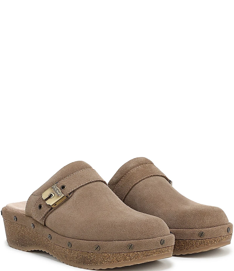 Dr. Scholl's Original Flex Suede Hardware Detail Clogs