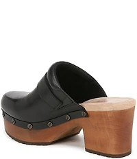 Dr. Scholl's Original Joy Leather Buckle Hardware Strap Platform Clogs