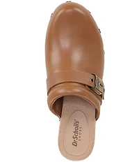 Dr. Scholl's Original Joy Leather Buckle Hardware Strap Platform Clogs