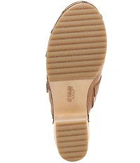 Dr. Scholl's Original Joy Leather Buckle Hardware Strap Platform Clogs