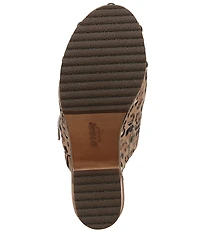 Dr. Scholl's Original Joy Suede Leopard Print Platform Clogs