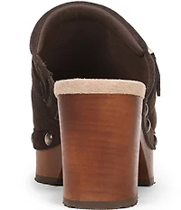 Dr. Scholl's Original Joy Suede Buckle Hardware Strap Platform Clogs