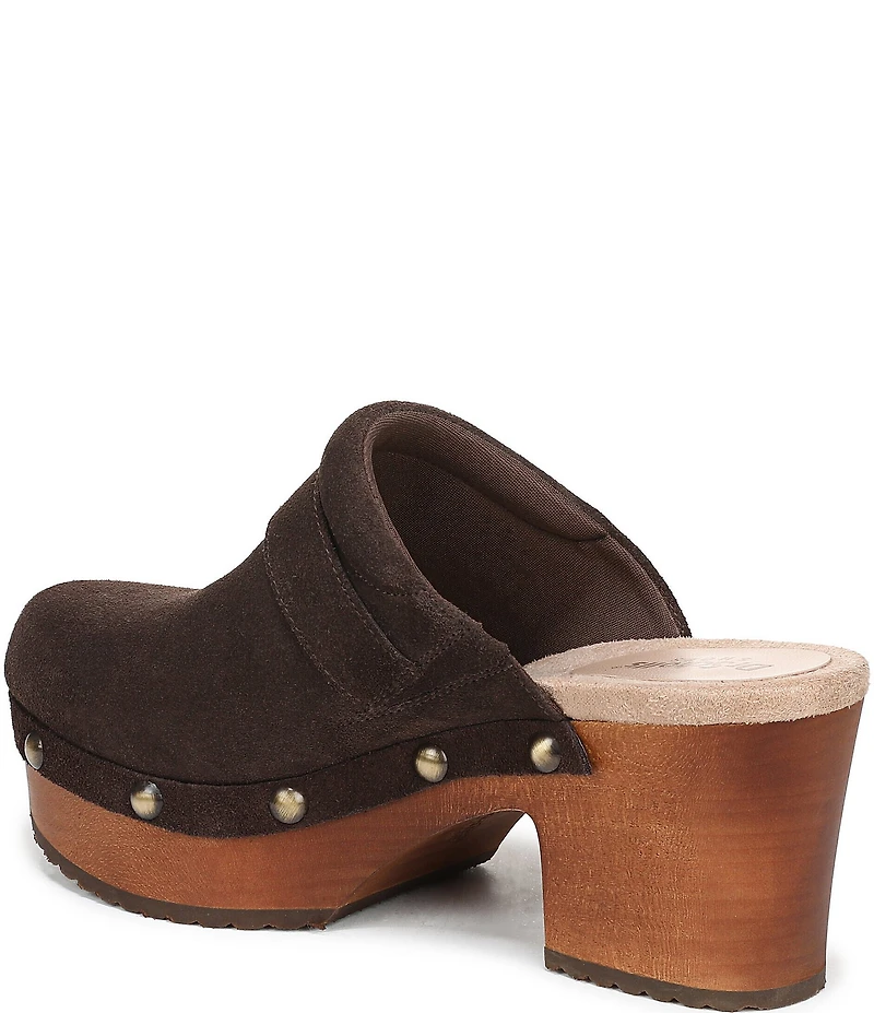 Dr. Scholl's Original Joy Suede Buckle Hardware Strap Platform Clogs