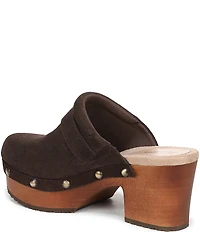Dr. Scholl's Original Joy Suede Buckle Hardware Strap Platform Clogs