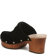 Dr. Scholl's Original Joy Suede Buckle Hardware Strap Platform Clogs