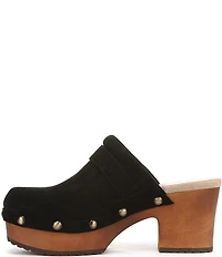Dr. Scholl's Original Joy Suede Buckle Hardware Strap Platform Clogs