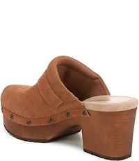 Dr. Scholl's Original Joy Suede Buckle Hardware Strap Platform Clogs