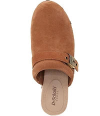 Dr. Scholl's Original Joy Suede Buckle Hardware Strap Platform Clogs